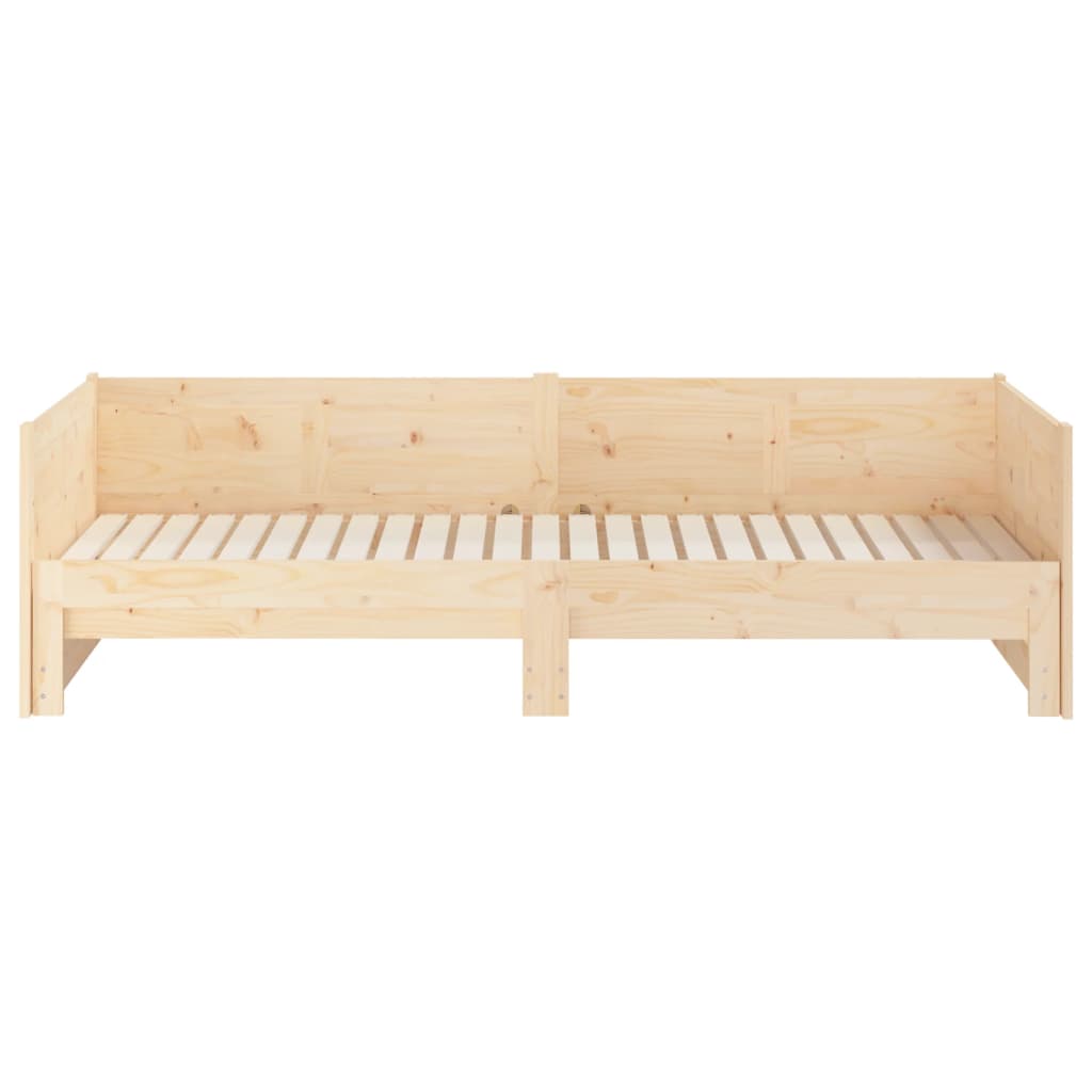 Pull-Out Day Bed Solid Wood Pine 2X(92X187) Cm Single Size