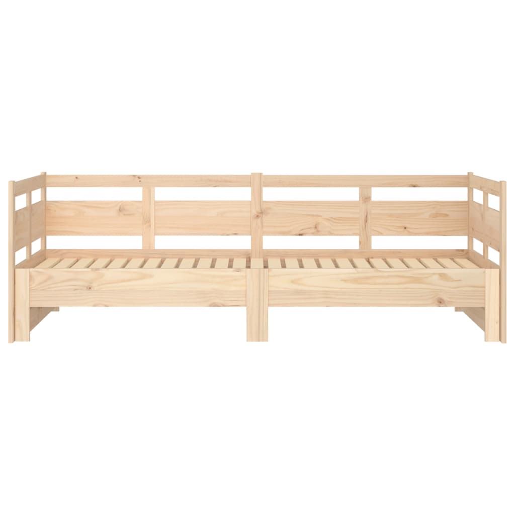 Pull-Out Day Bed Solid Wood Pine 2X(92X187) Cm Single Size