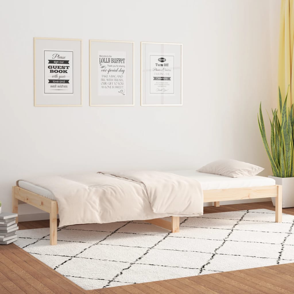 Day Bed 92x187 cm Single Size Solid Wood Pine