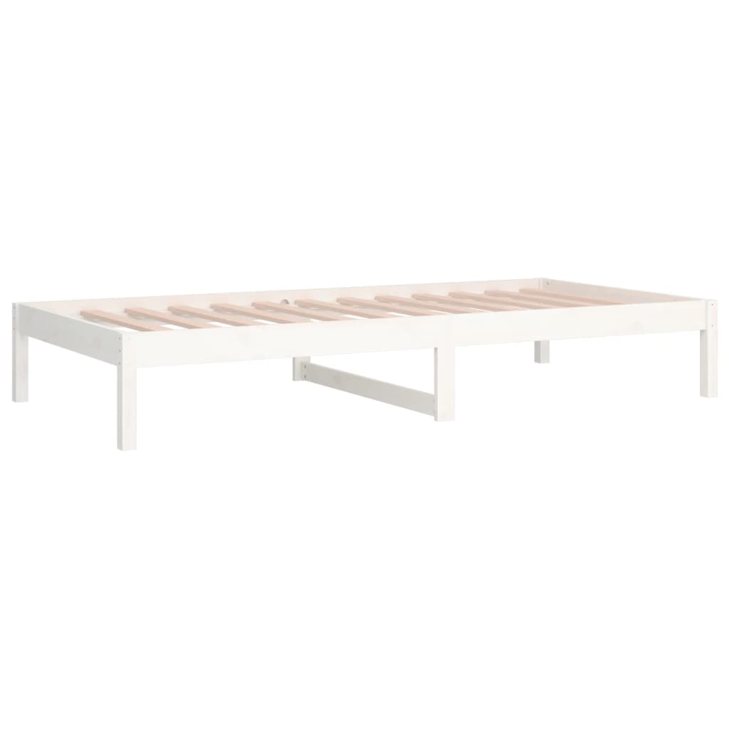 Day Bed White 92x187 cm Single Size Solid Wood Pine