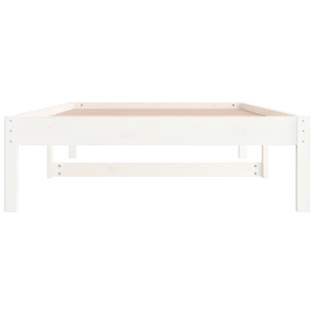 Day Bed White 92x187 cm Single Size Solid Wood Pine