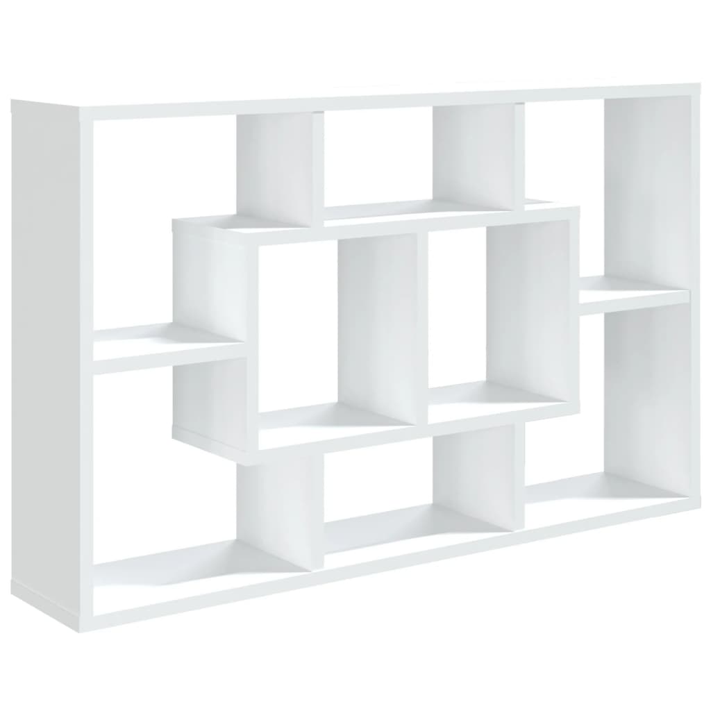 Wall Shelf White 85x16x52.5 cm Engineered Wood