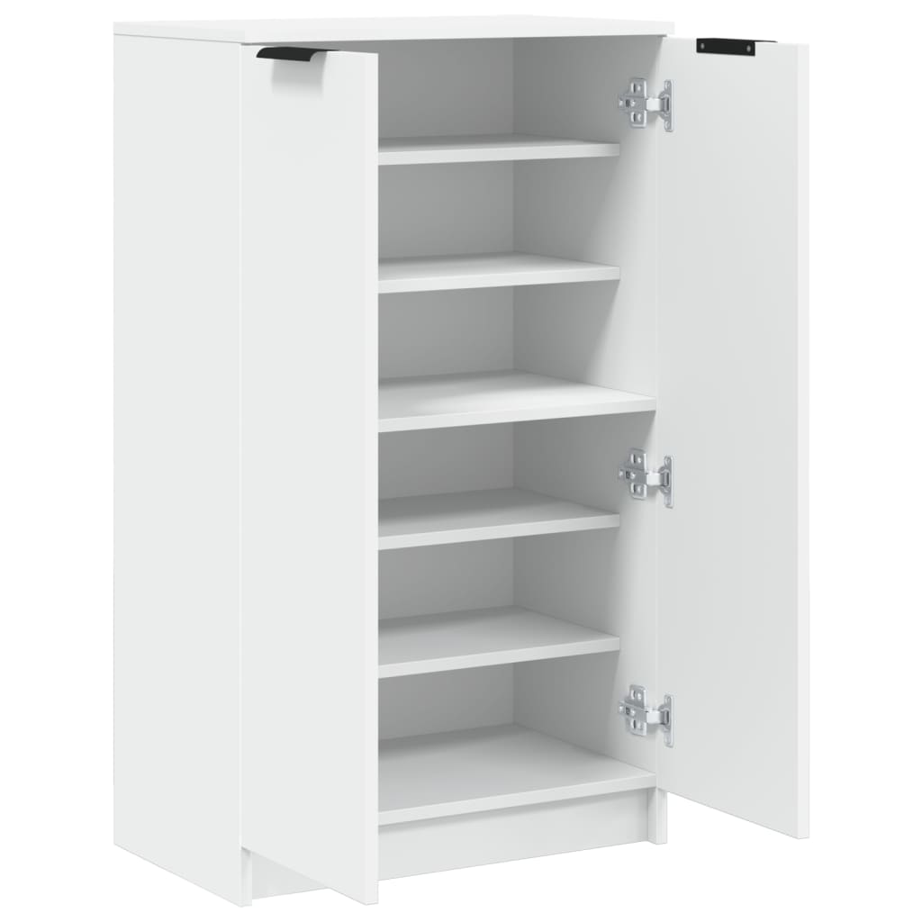 Shoe Cabinet White 59x35x100 cm Engineered Wood