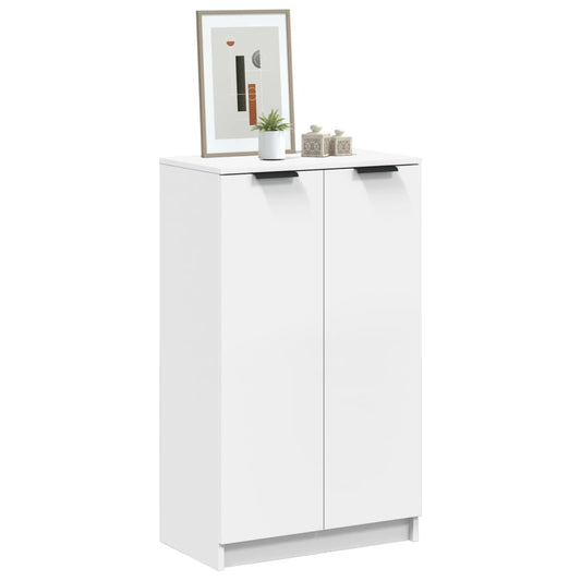 Shoe Cabinet White 59x35x100 cm Engineered Wood