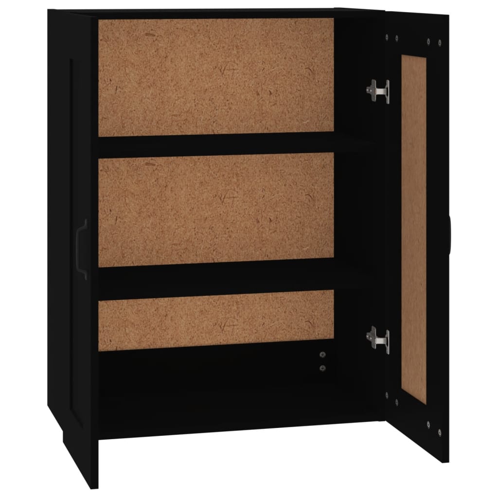 Hanging Wall Cabinet Black 69.5X32.5X90 Cm