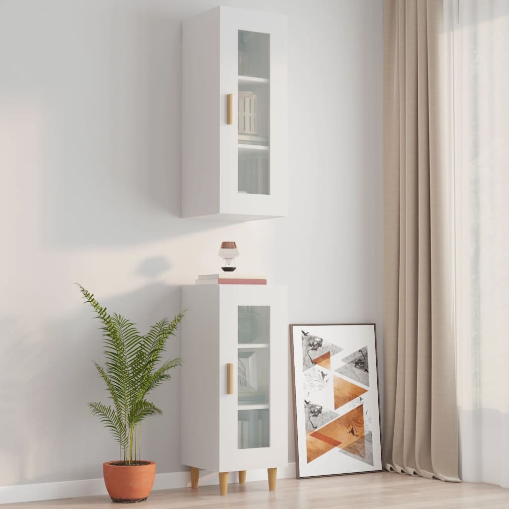 Hanging Wall Cabinet 34.5X34X90 Cm