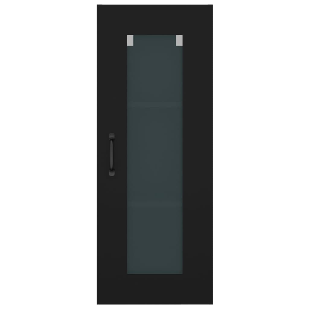 Hanging Wall Cabinet Black 34.5x34x90 cm