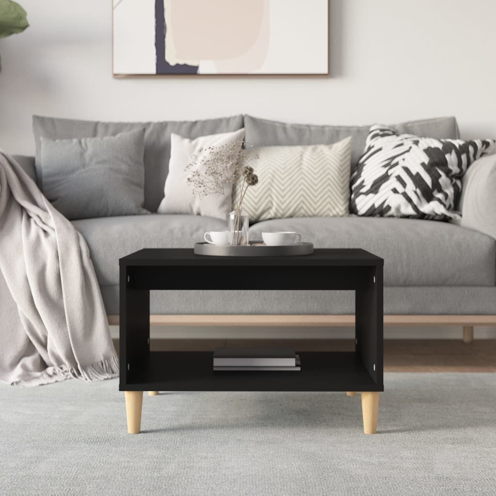 Coffee Table  Black 60x50x40 cm Engineered Wood