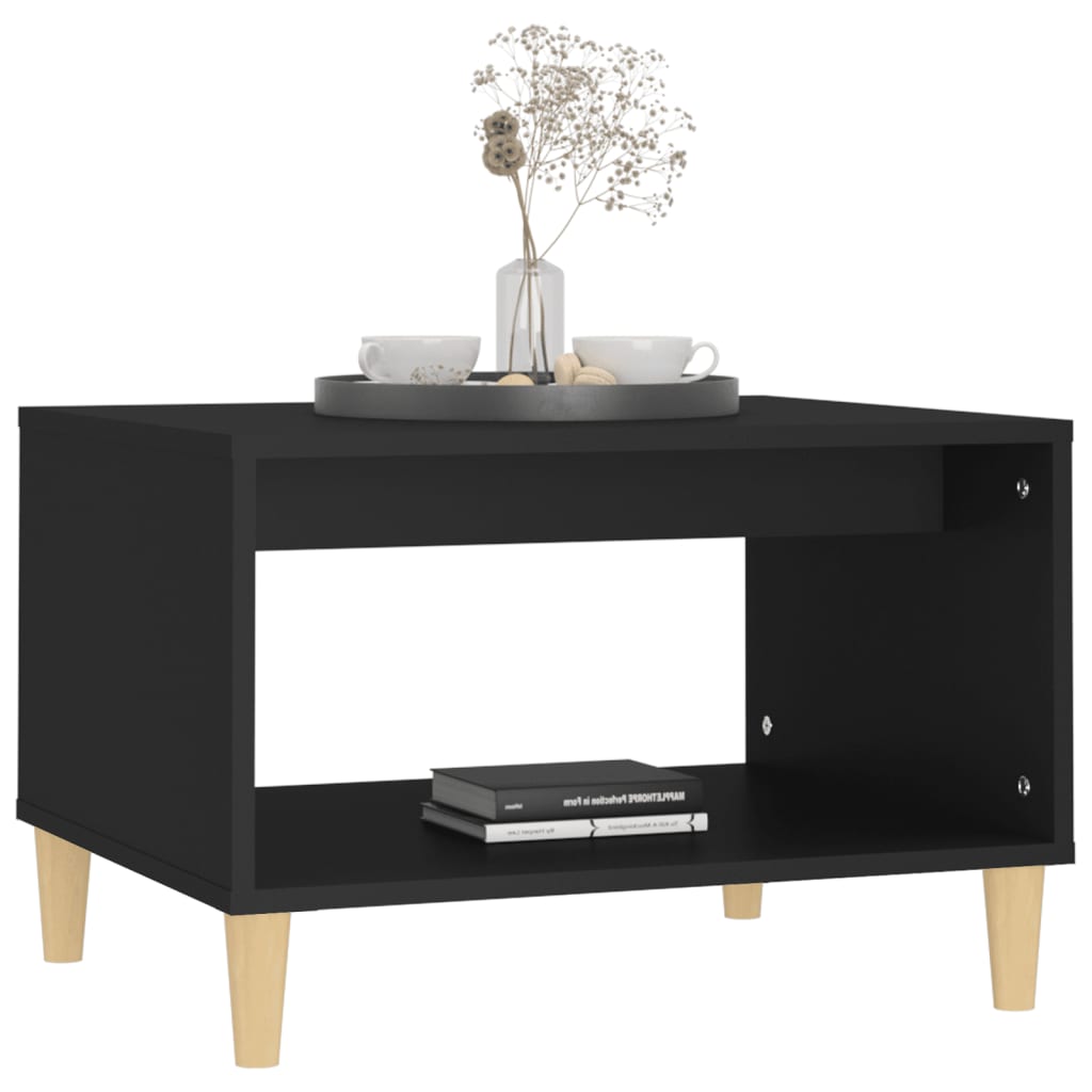 Coffee Table  Black 60x50x40 cm Engineered Wood