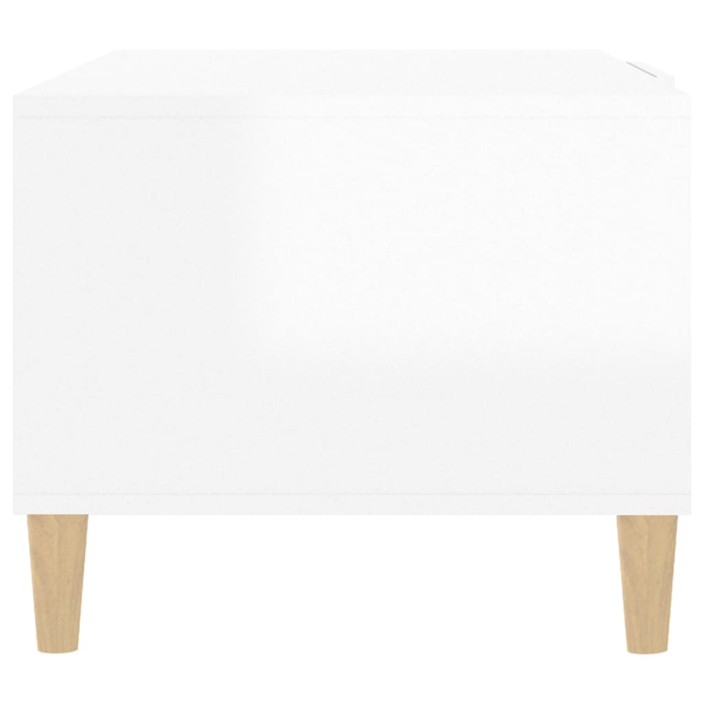 Coffee Table High Gloss White 102x50x40 cm Engineered Wood