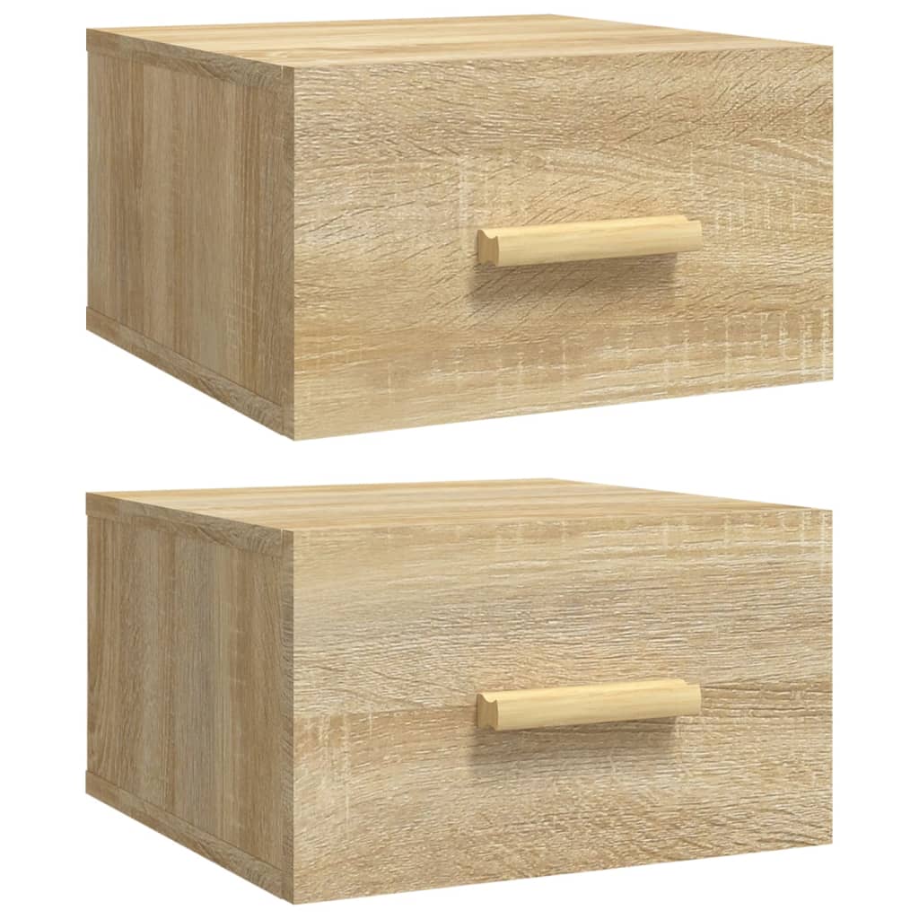 Wall-mounted Bedside Cabinets 2 pcs Sonoma Oak 35x35x20 cm