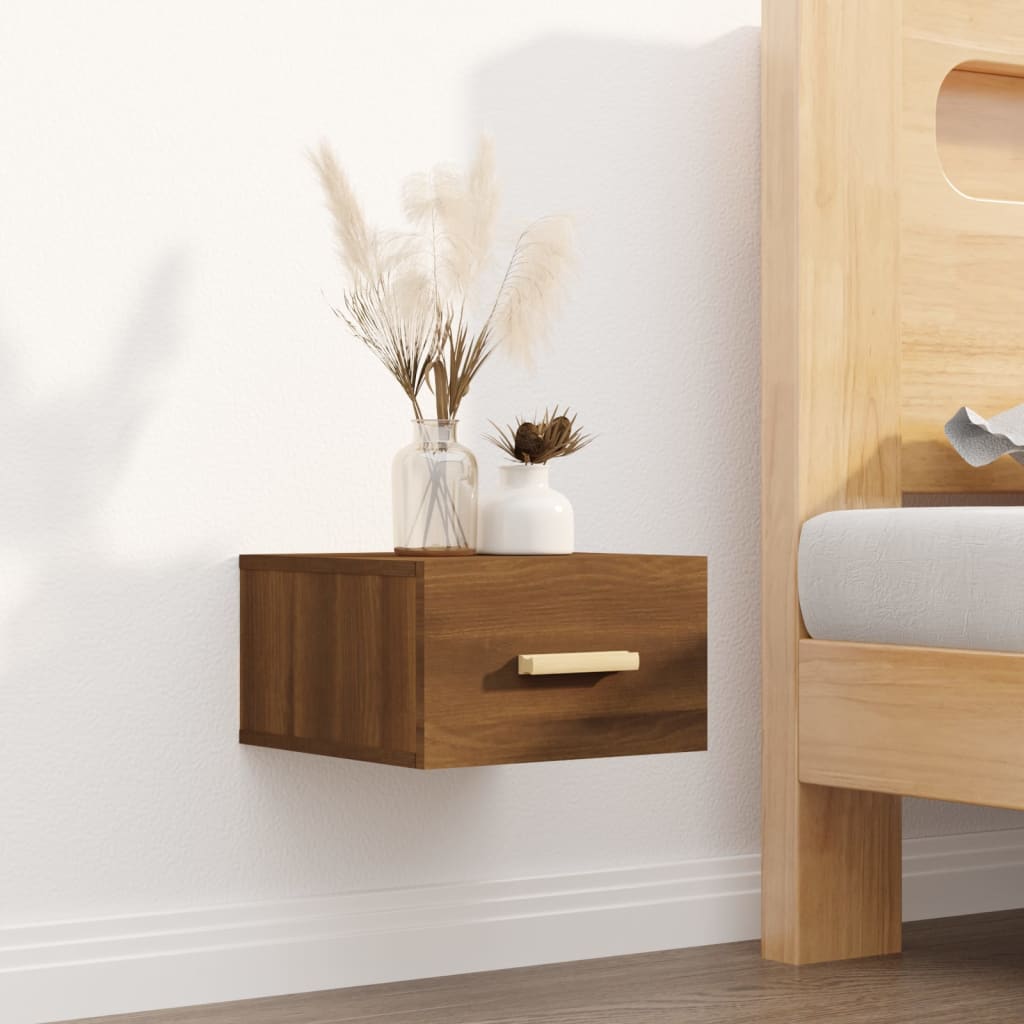 Wall-mounted Bedside Cabinets 2 pcs Brown Oak 35x35x20 cm