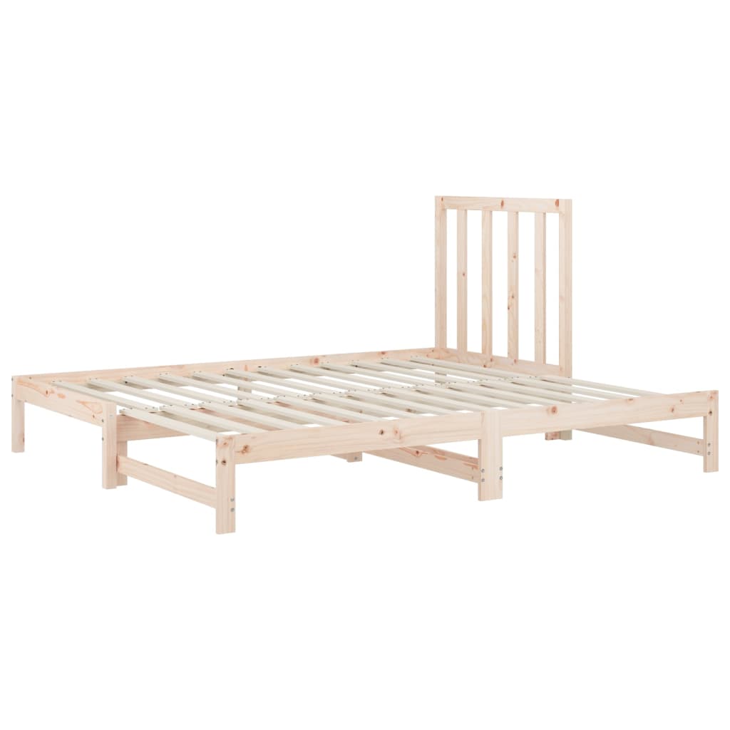 Pull-Out Day Bed 2X(92X187) Cm Single Size Solid Wood Pine