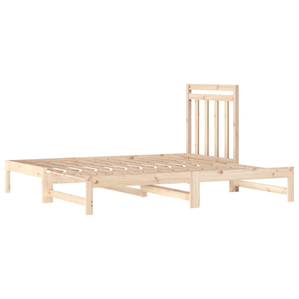 Pull-Out Day Bed 2X(92X187) Cm Single Size Solid Wood Pine