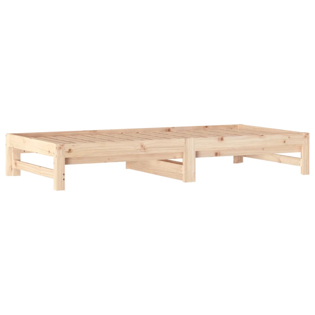 Pull-Out Day Bed 2X(92X187) Cm Single Size Solid Wood Pine