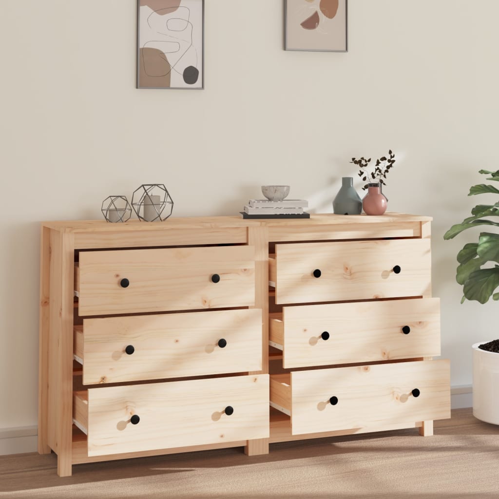 Sideboard 40X35X80 Cm Solid Wood Pine