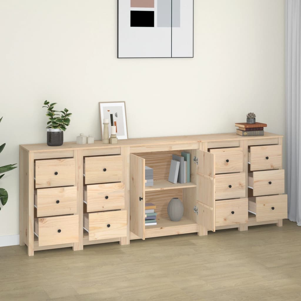 Sideboard 230X35X80 Cm Solid Wood Pine