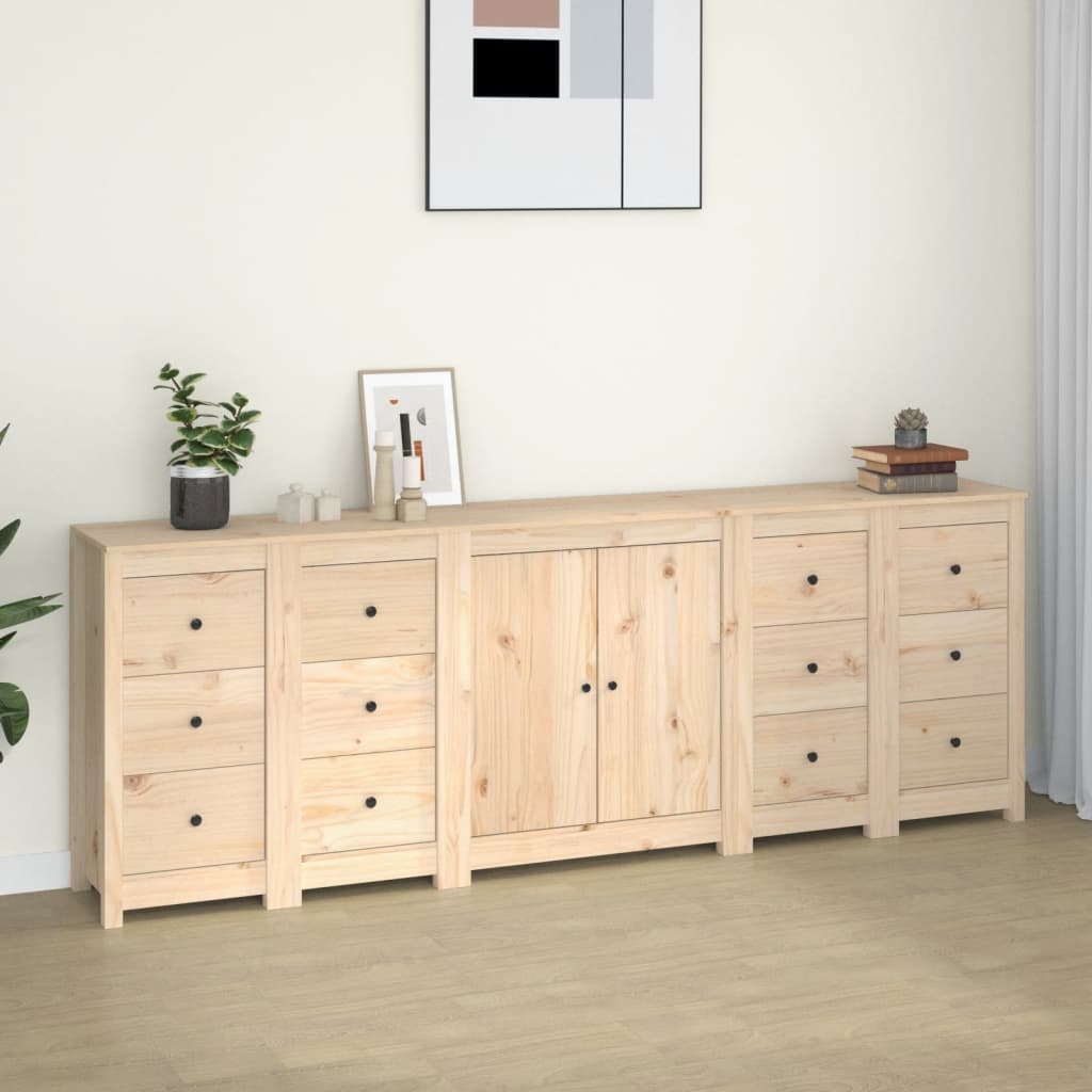 Sideboard 230X35X80 Cm Solid Wood Pine