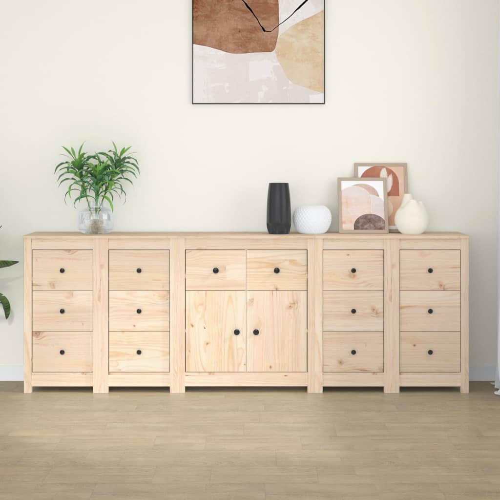 Sideboard 230X35X80 Cm Solid Wood Pine