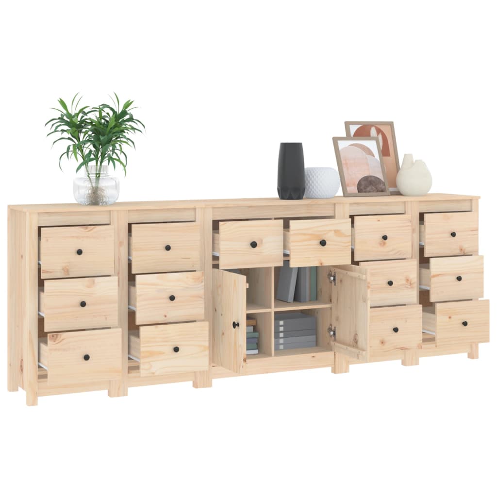 Sideboard 230X35X80 Cm Solid Wood Pine