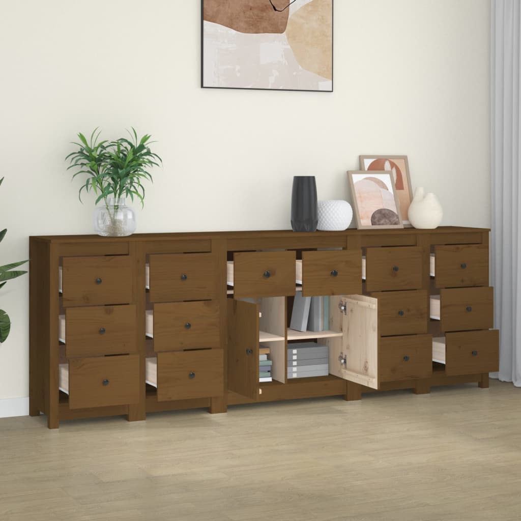 Sideboard 230X35X80 Cm Solid Wood Pine