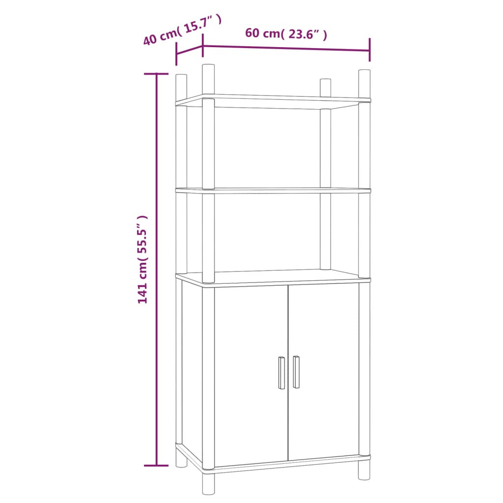 Highboard 60X40X4 Cm Engineered Wood