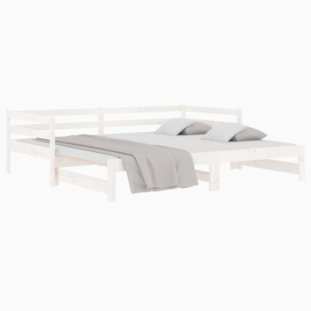 Pull-Out Day Bed 2X(92X187) Cm Single Size Solid Wood Pine