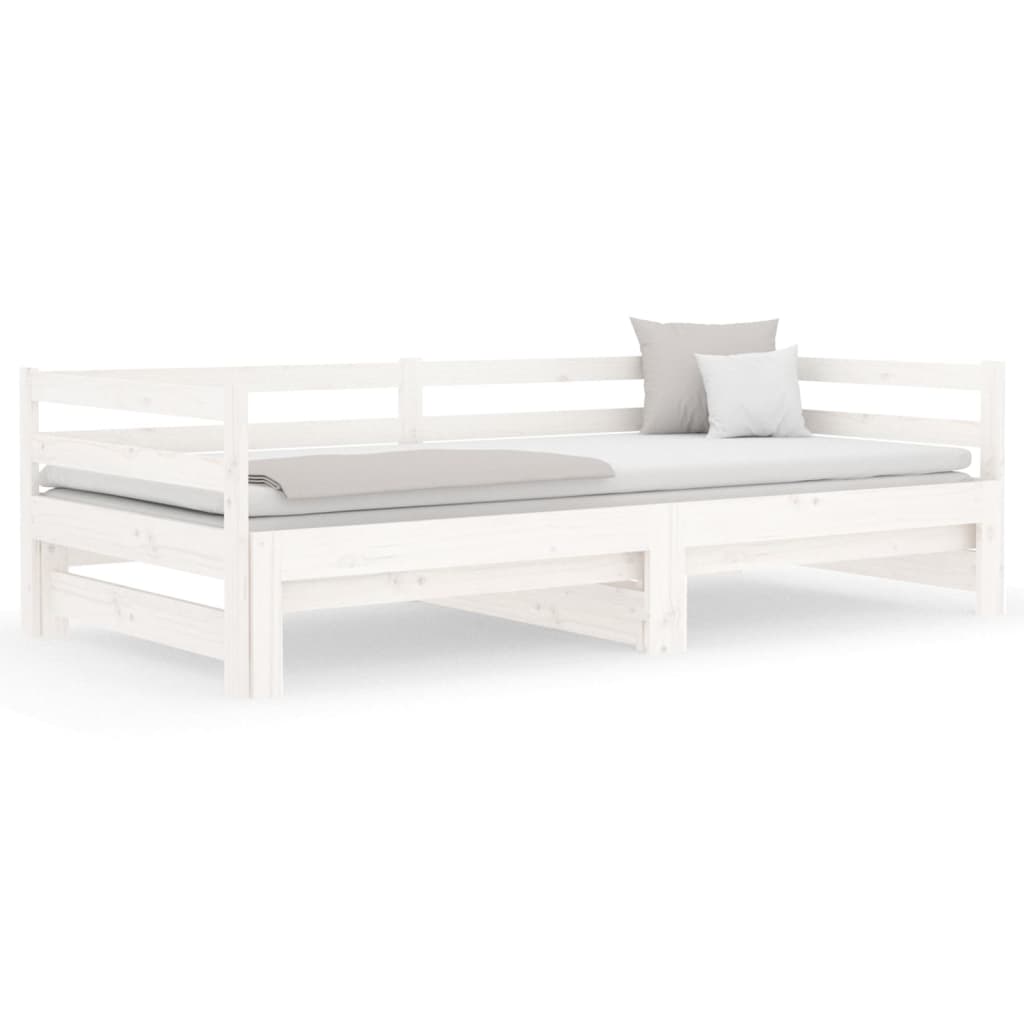 Pull-Out Day Bed 2X(92X187) Cm Single Size Solid Wood Pine