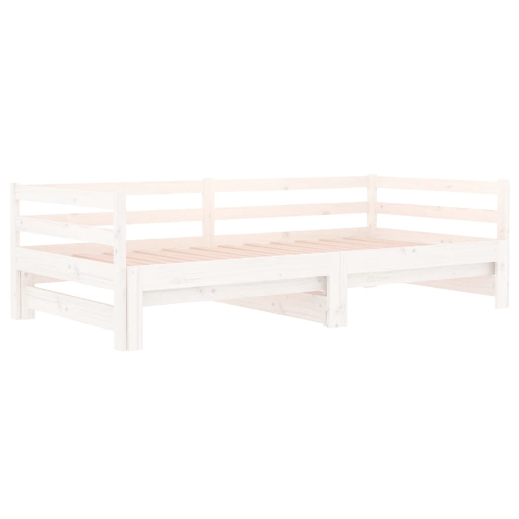 Pull-Out Day Bed 2X(92X187) Cm Single Size Solid Wood Pine