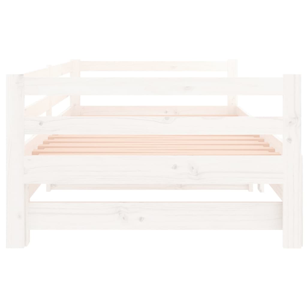 Pull-Out Day Bed 2X(92X187) Cm Single Size Solid Wood Pine