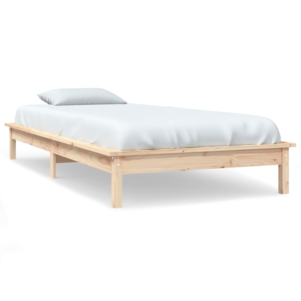 Bed Frame 92X187 Cm Single Size Solid Wood Pine