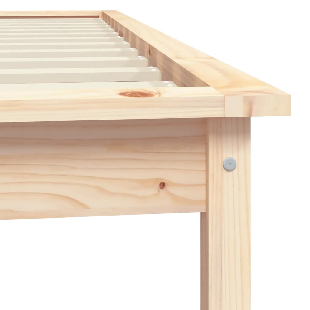 Bed Frame 92X187 Cm Single Size Solid Wood Pine