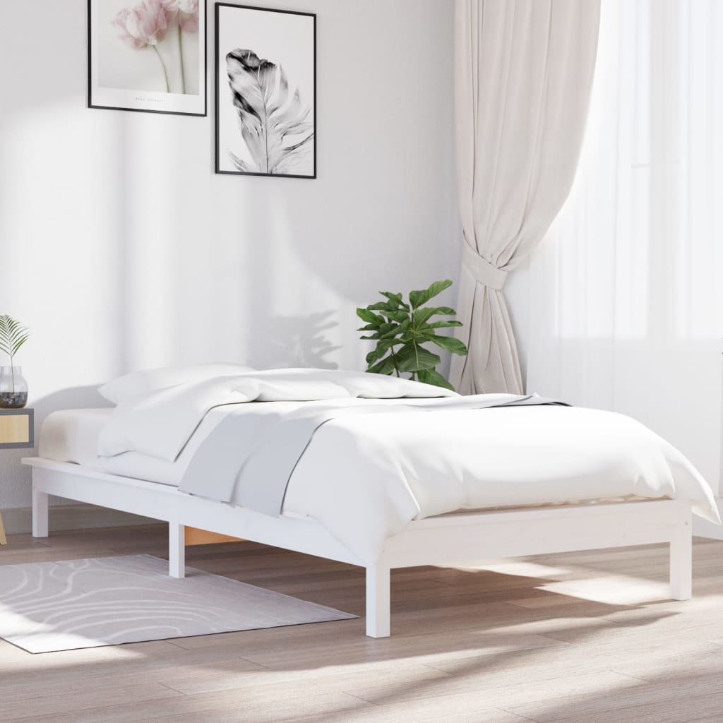 Bed Frame 92X187 Cm Single Size Solid Wood Pine