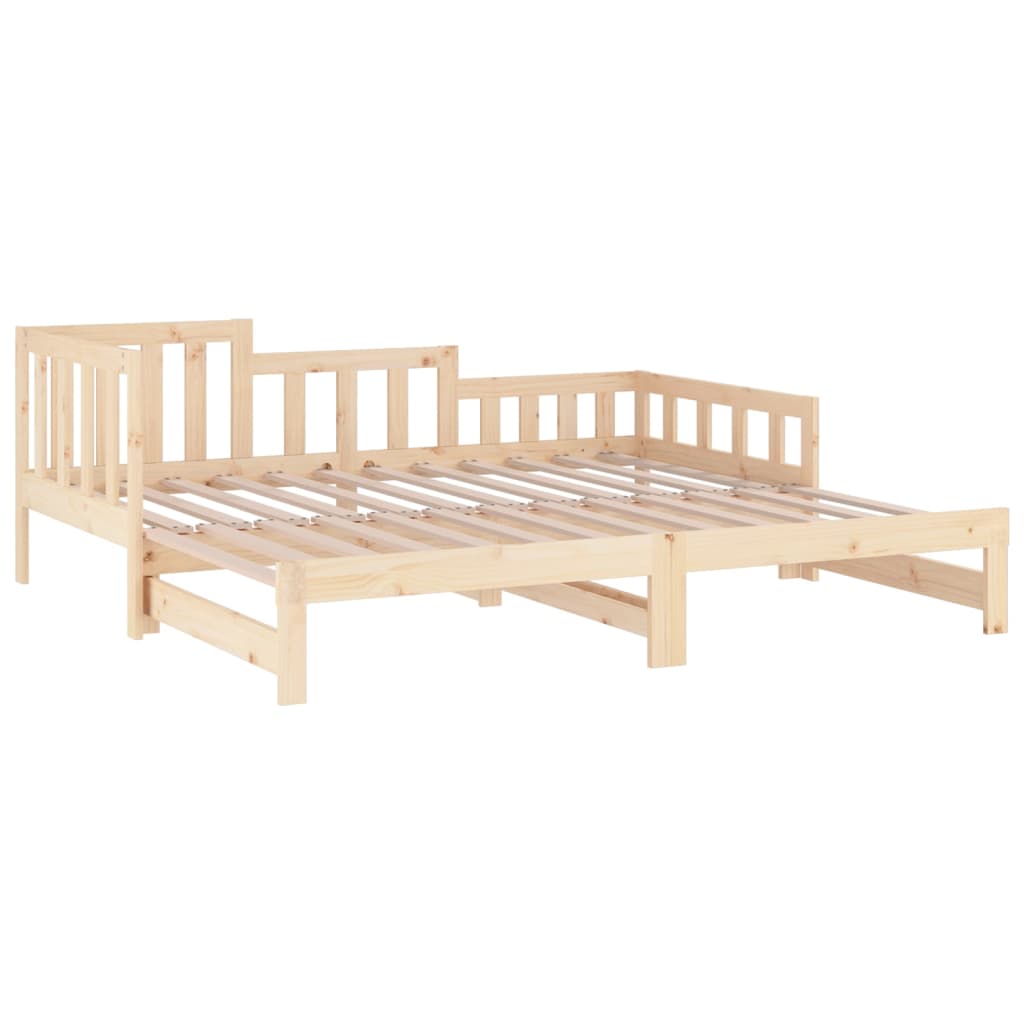 Pull-Out Day Bed 2X(92X187) Cm Single Size Solid Wood Pine