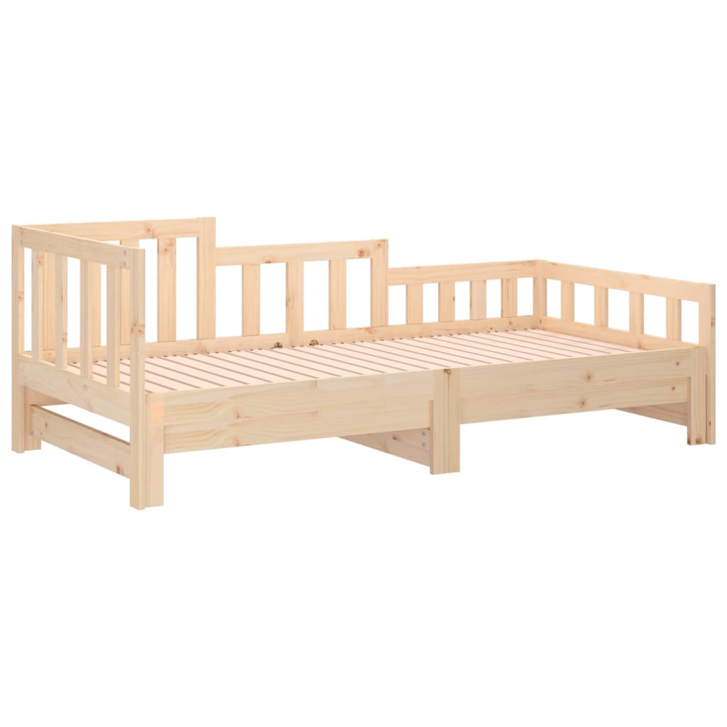 Pull-Out Day Bed 2X(92X187) Cm Single Size Solid Wood Pine