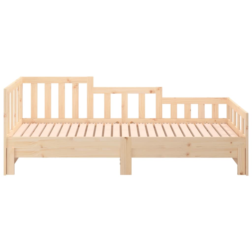 Pull-Out Day Bed 2X(92X187) Cm Single Size Solid Wood Pine