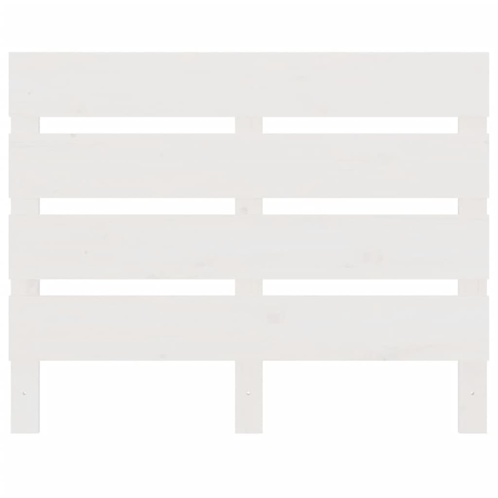 Headboard White 100x3x80 cm Solid Wood Pine