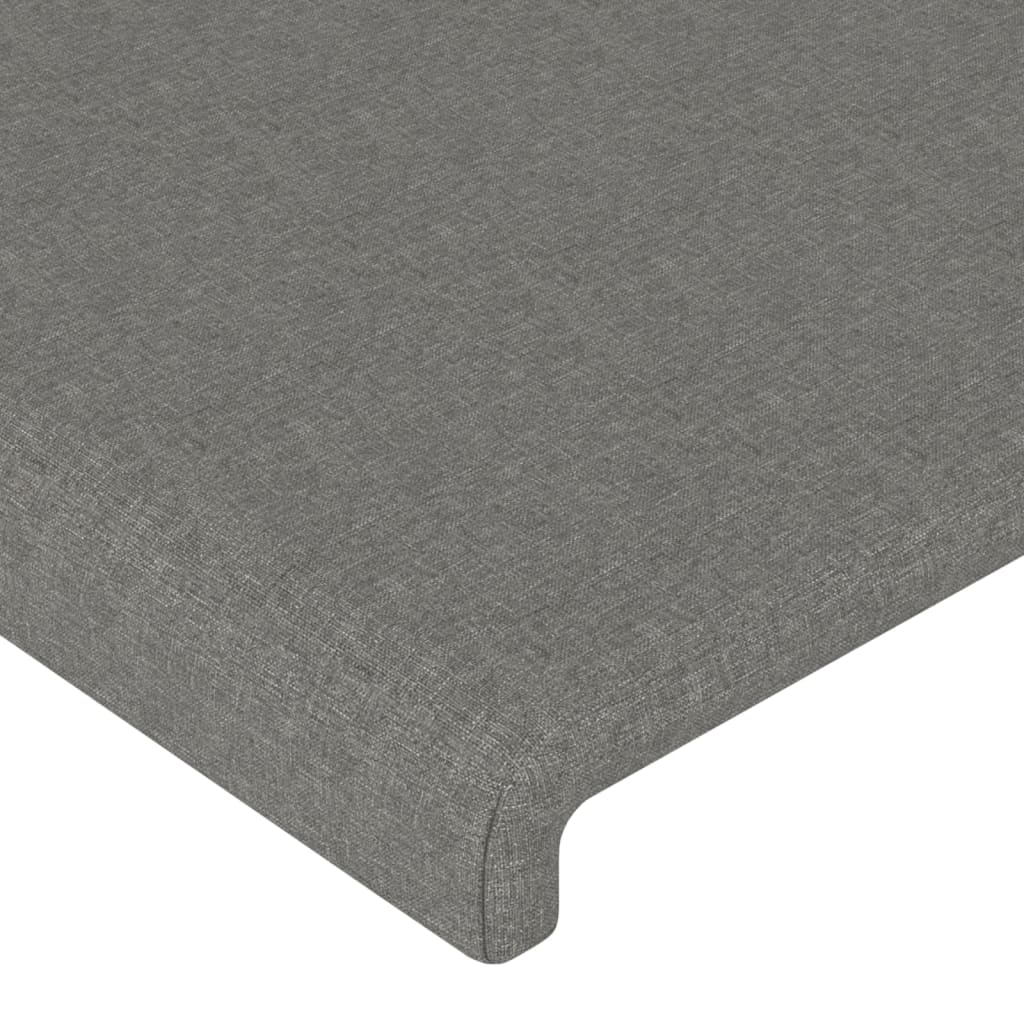 Headboard Dark Grey 100x5x78/88 cm Fabric