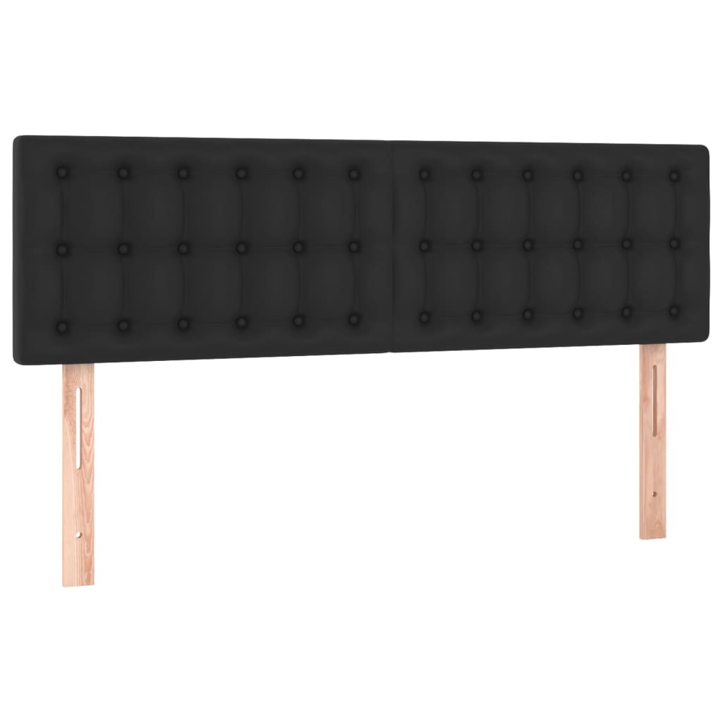 Headboards 2 pcs Black 72x5x78/88 cm Faux Leather