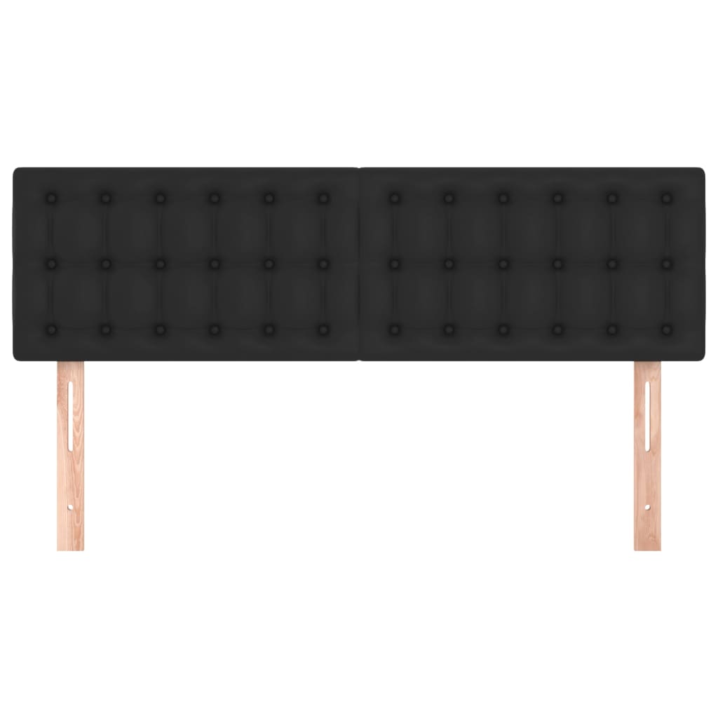 Headboards 2 pcs Black 72x5x78/88 cm Faux Leather