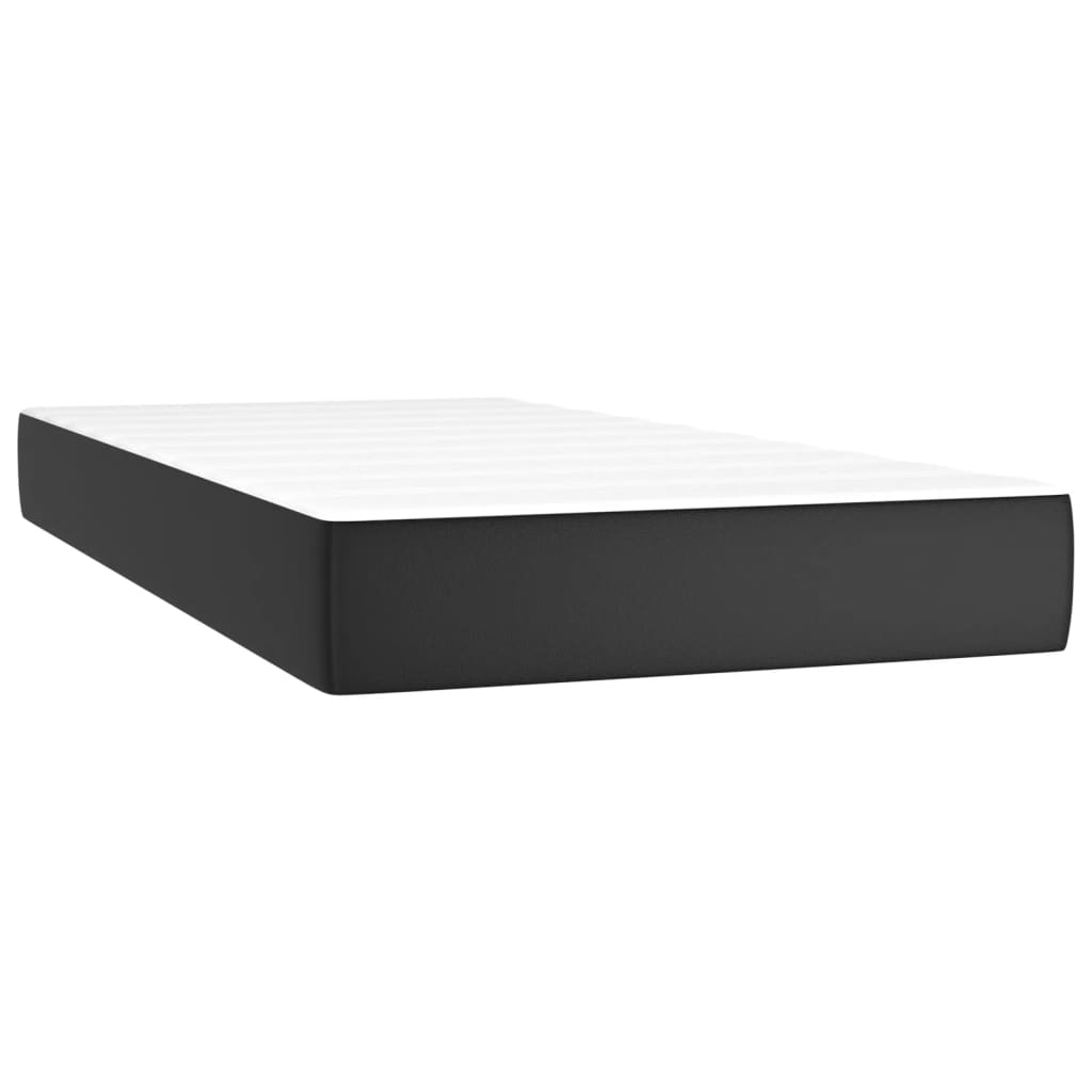 Pocket Spring Bed Mattress Black 90x190x20 cm Faux Leather