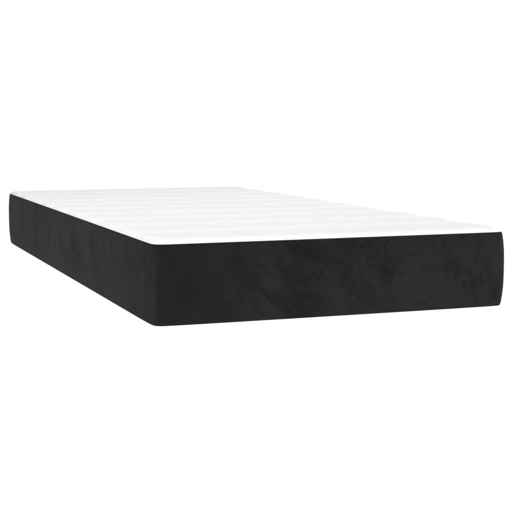 Pocket Spring Bed Mattress Black 90x190x20 cm Velvet