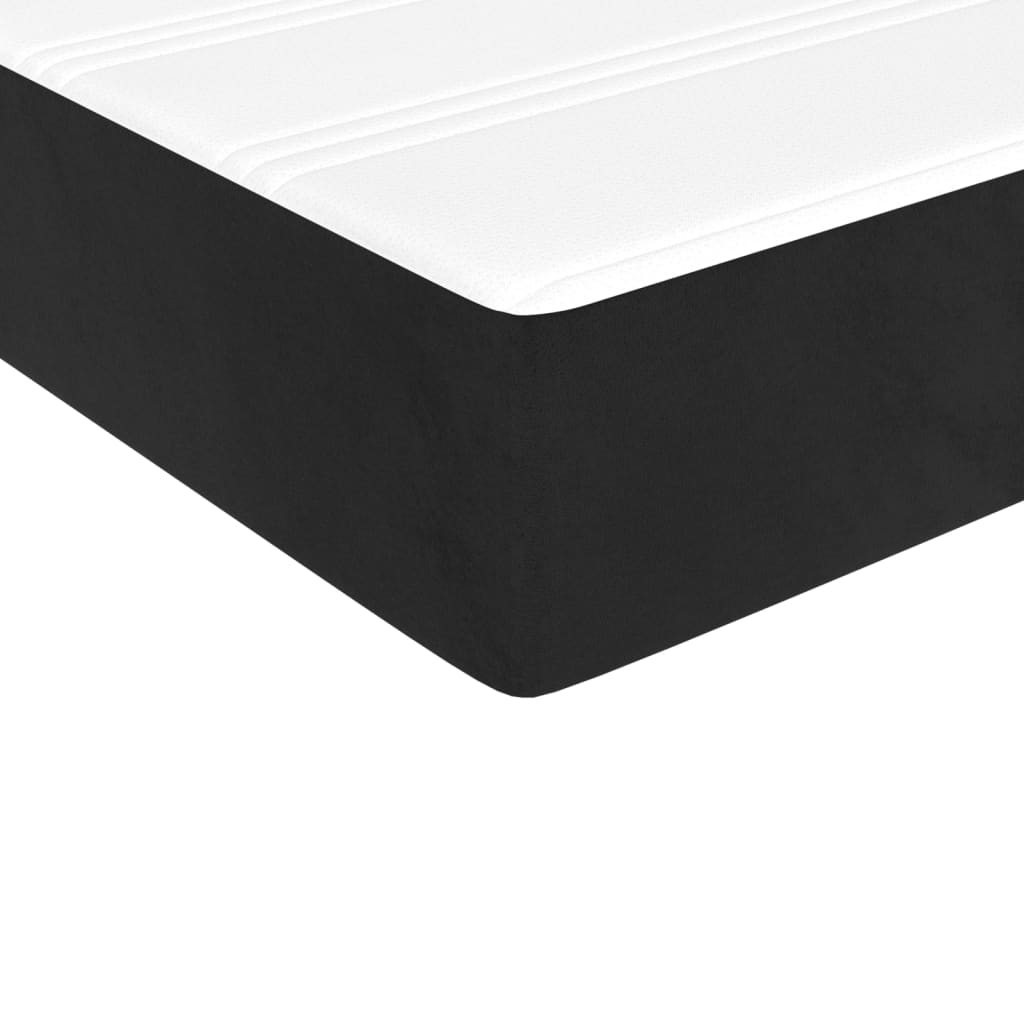 Pocket Spring Bed Mattress Black 137x190x20 cm Velvet