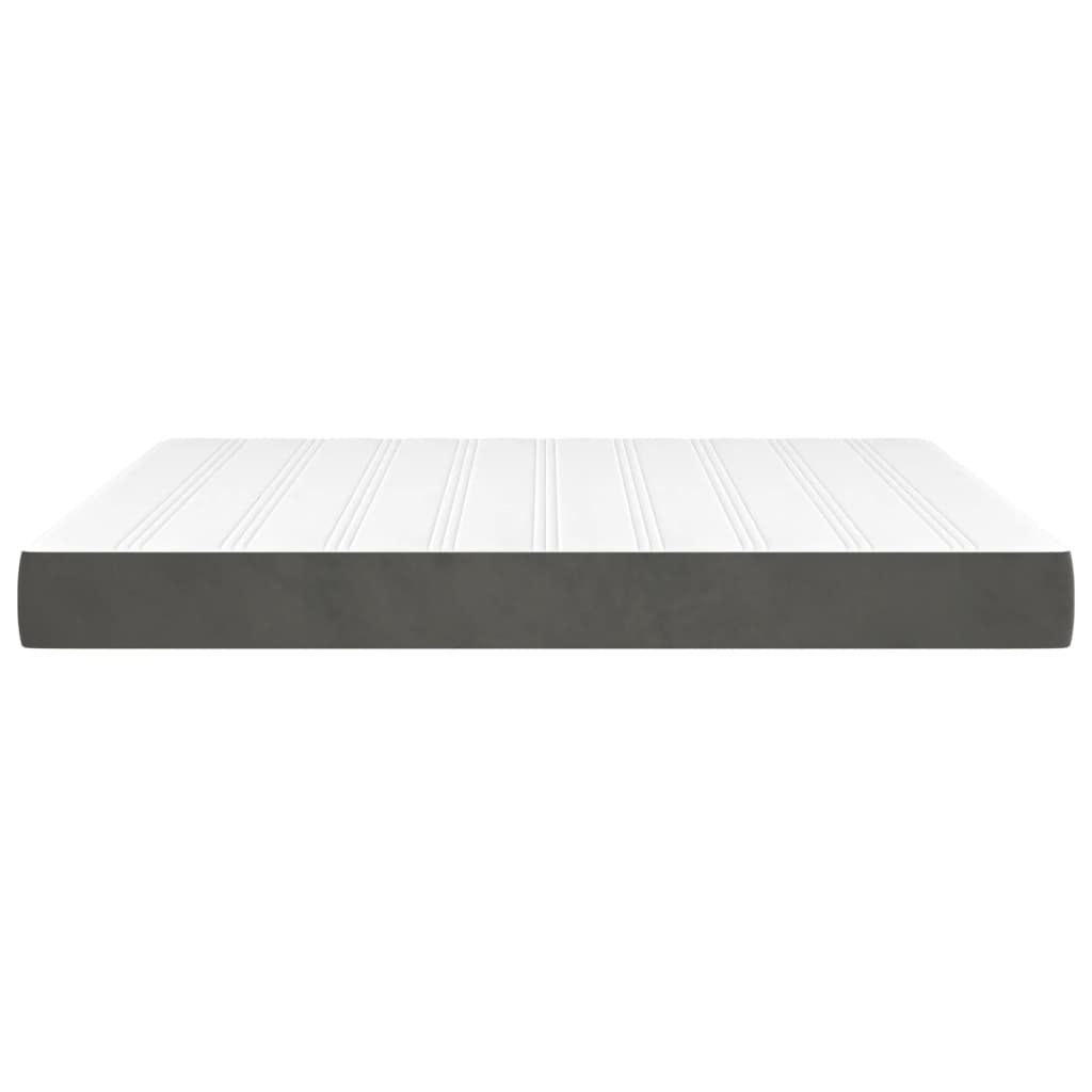 Pocket Spring Bed Mattress Dark Grey 152X203X20 Cm Queen Velvet