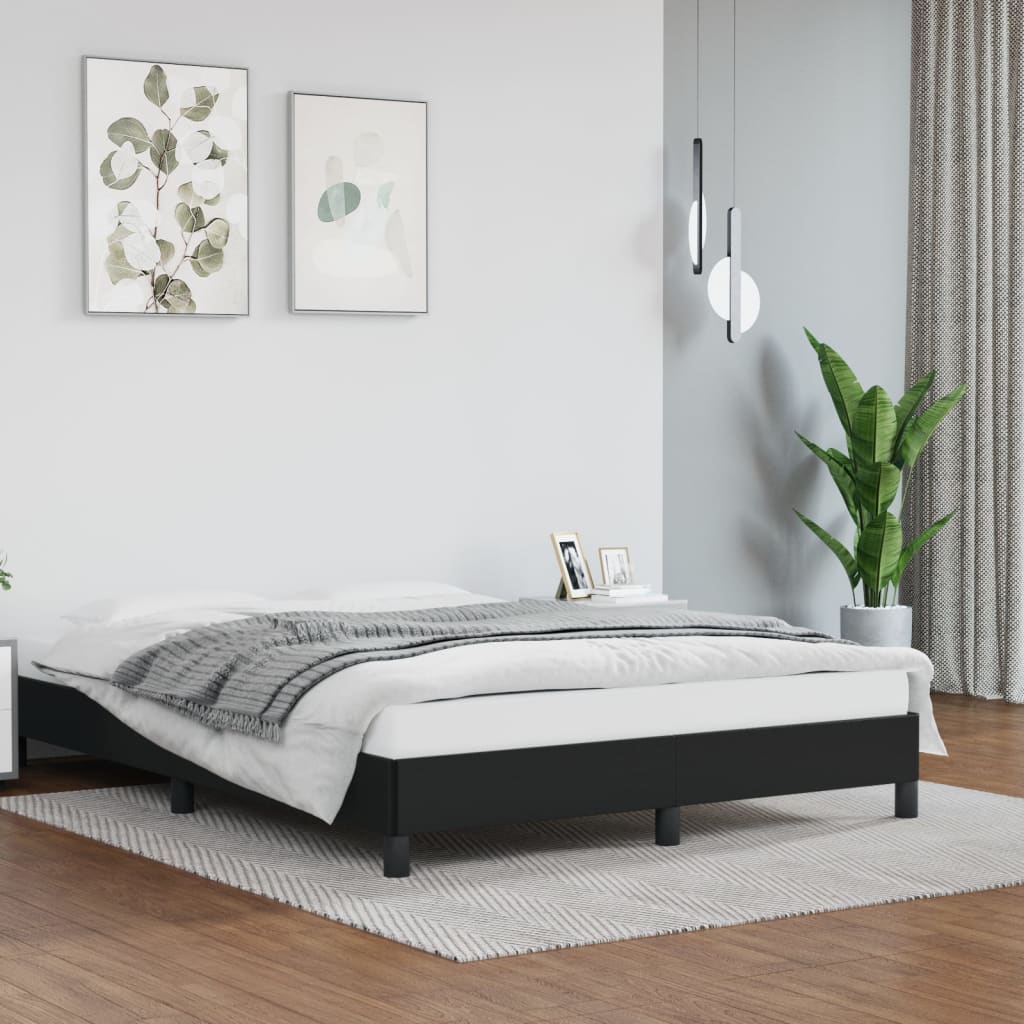 Bed Frame 137X187 Cm Faux Leather