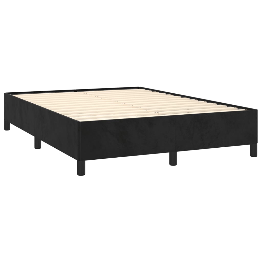 Bed Frame without Mattress Black 137x187 cm Double Velvet