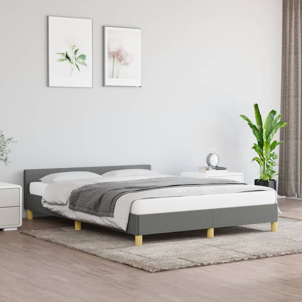 Bed Frame With Headboard 153X203 Cm Queen