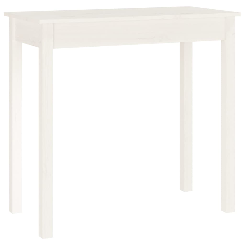 Console Table White 80x40x75 cm Solid Wood Pine