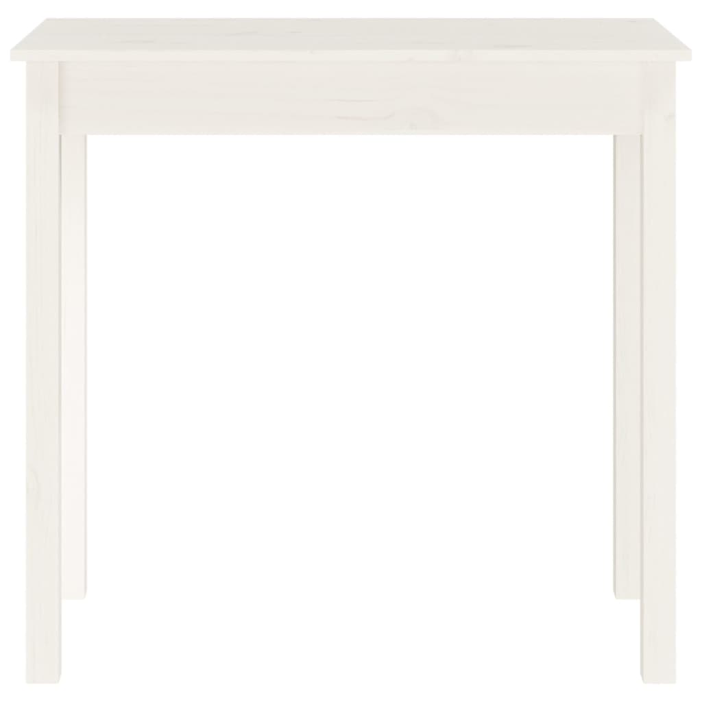 Console Table White 80x40x75 cm Solid Wood Pine