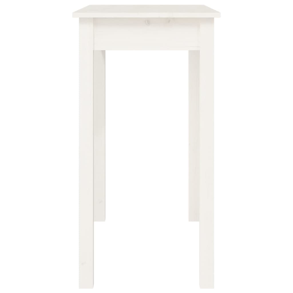 Console Table White 80x40x75 cm Solid Wood Pine